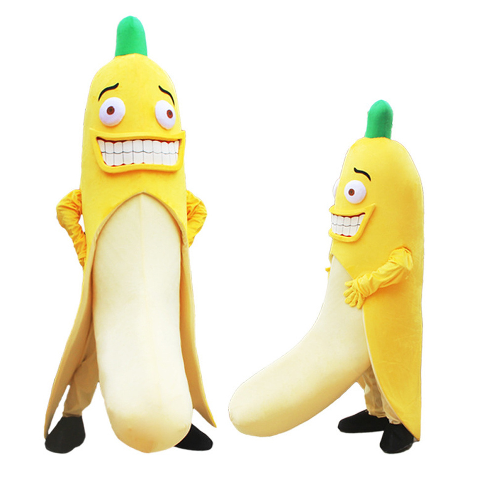 Adult Funny Cute Inflated Garment Yellow Smile Banana Cosplay Inflatable Party mascot costume