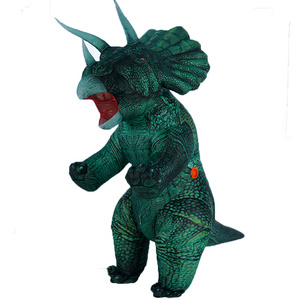 Horned Dragon Reality Triceratops Inflatable Dinosaur Costume Halloween Adults Fancy Dinosaur Costumes