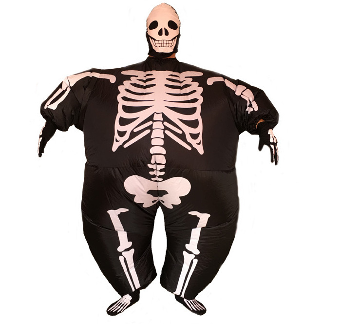 Wholesale Funny Inflatable Fat Suit Blow-Up Adult Halloween Skeleton  Costume