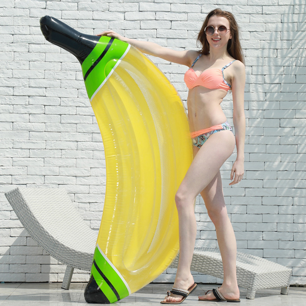 Summer Pool Toys Floating Bed Water Air Mattress Adult Large Size Inflatable Banana Pool Float Raft