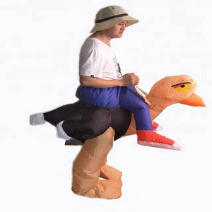 On Sale  Funny Halloween Costume Inflatable Ride On   Adult Ostrich Costume