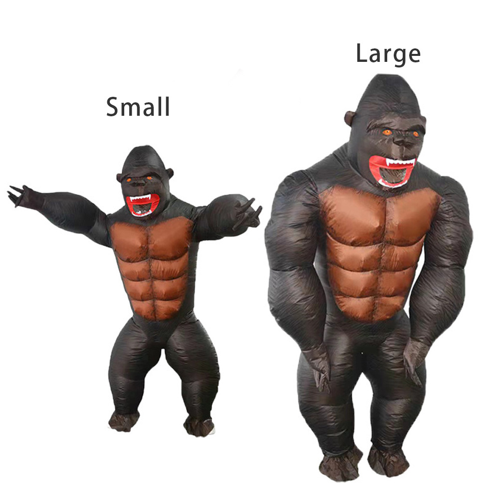 active festival gift kids costume advertising giant animal standing inflatable type adult king kong mascot costume