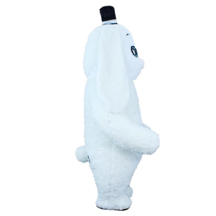 Inflatable Long Ear Rabbit Blue Bunny Clothing Plush Wearable Costume Mascot For Adult