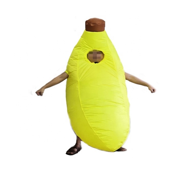 Inflatable Halloween Costume Funny Banana  Costume  Jumpsuit For Adult air blown costume