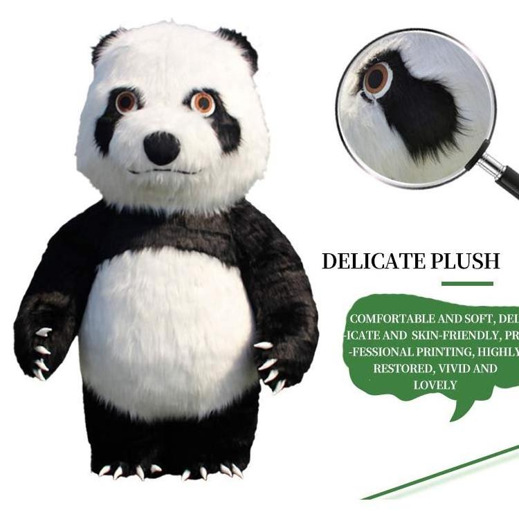 dropshipping 2 meters Custom Panda plays costume cosplay Panda plush adult fursuit stage performance suit