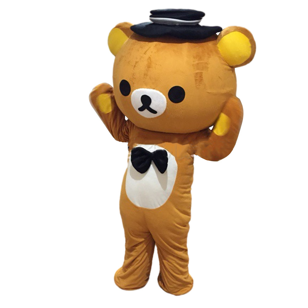 Factory ODM Cartoon Navy Rilakkuma Bear Mascot Costume Character Anime Halloween Mascotte Fancy