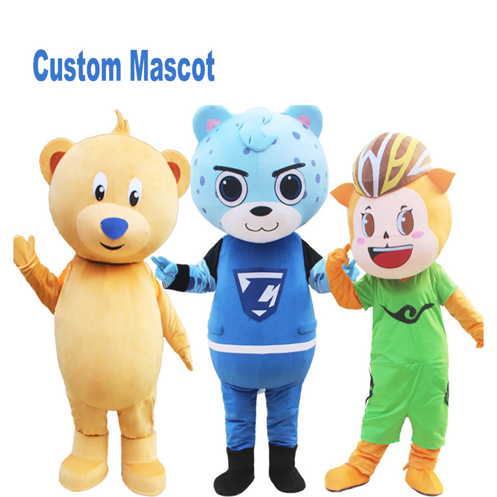 OEM ODM Mascot advertising doll Costume Fursuit Plush Adult Anime Cosplay Custom Mascotte Carnival Animal