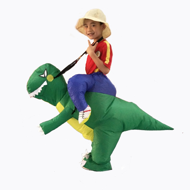 Hot High Quality Child Skeleton T-Rex Ride On Animal Blow Up Cosplay Costume Inflatable Dinosaur