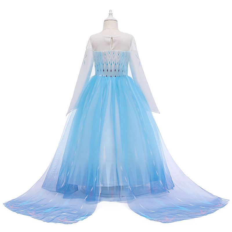 Little Girls Luxury Princess Dress For Girl Costumes With Shining Long Cape Birthday Dress Up 2-10 Years