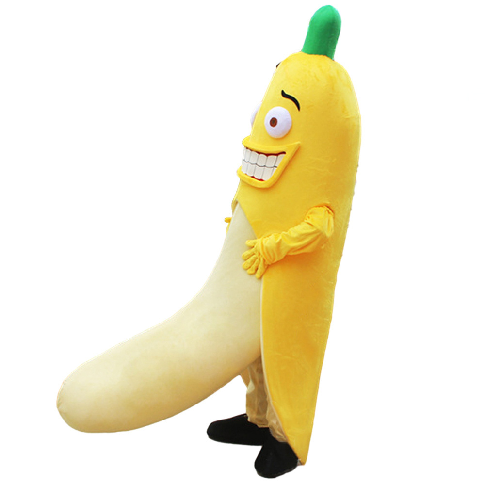 Adult Funny Cute Inflated Garment Yellow Smile Banana Cosplay Inflatable Party mascot costume