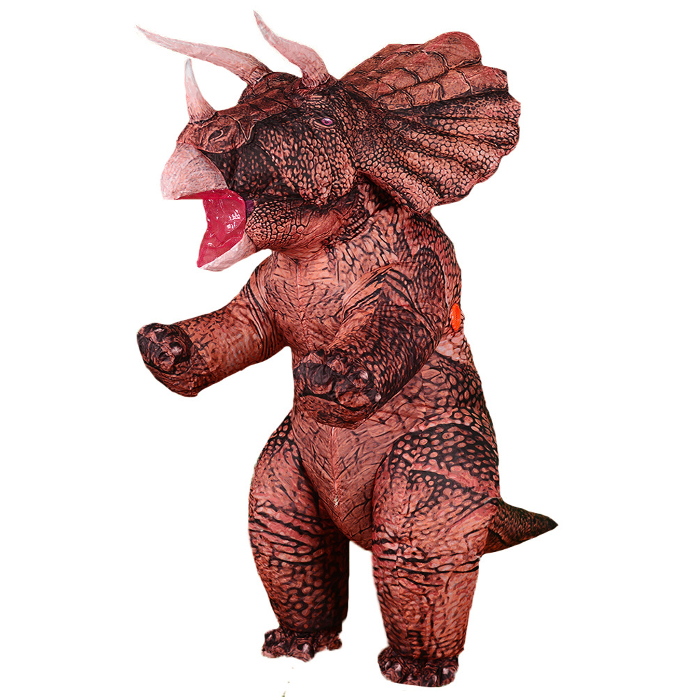 Horned Dragon Reality Triceratops Inflatable Dinosaur Costume Halloween Adults Fancy Dinosaur Costumes