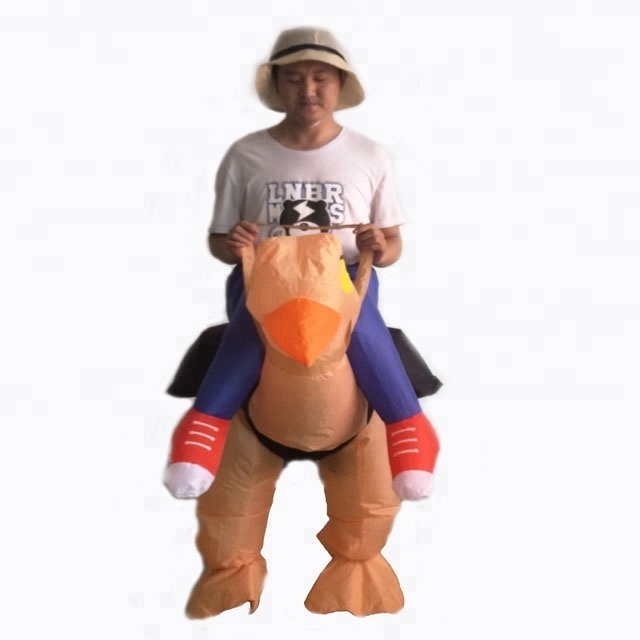 On Sale  Funny Halloween Costume Inflatable Ride On   Adult Ostrich Costume