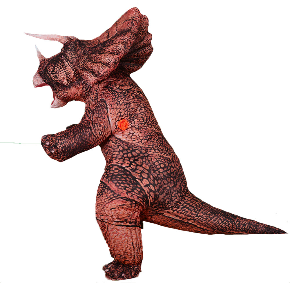 Horned Dragon Reality Triceratops Inflatable Dinosaur Costume Halloween Adults Fancy Dinosaur Costumes