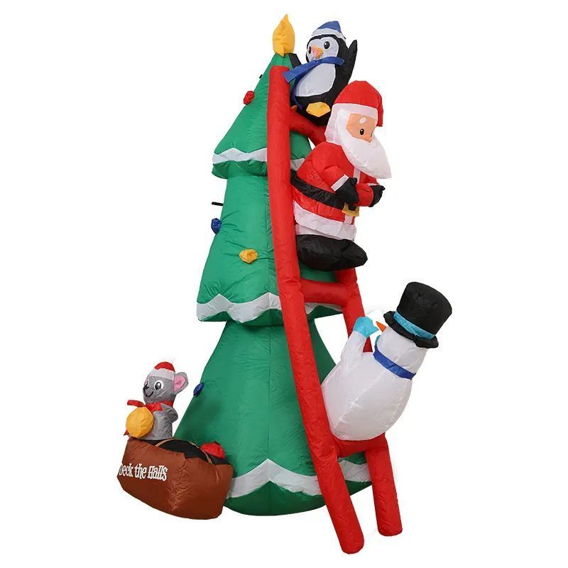 Christmas  Christmas Dog Inflatable Decorations Santa Claus On The Tree Yard Inflatables Tree With Penguin And Snowman