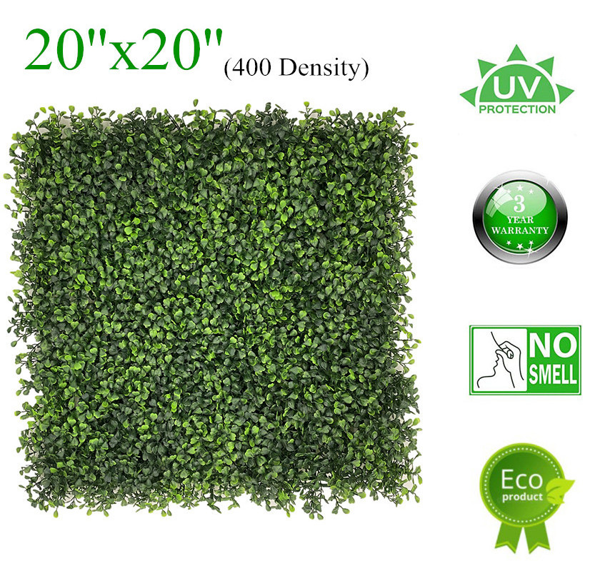 Factory Direct Sales Ornamental Artificial Grass Follaje Panel Greenery Background 50cm*50cm Outdoor Indoor Decoration Plastic