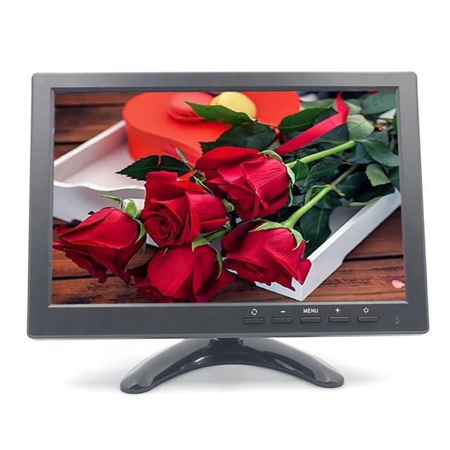 IPS panel small size pc monitor 10 inch tft  lcd cctv tv monitor 10.1 inch widescreen led monitor with HD1080P BNC VGA USB input