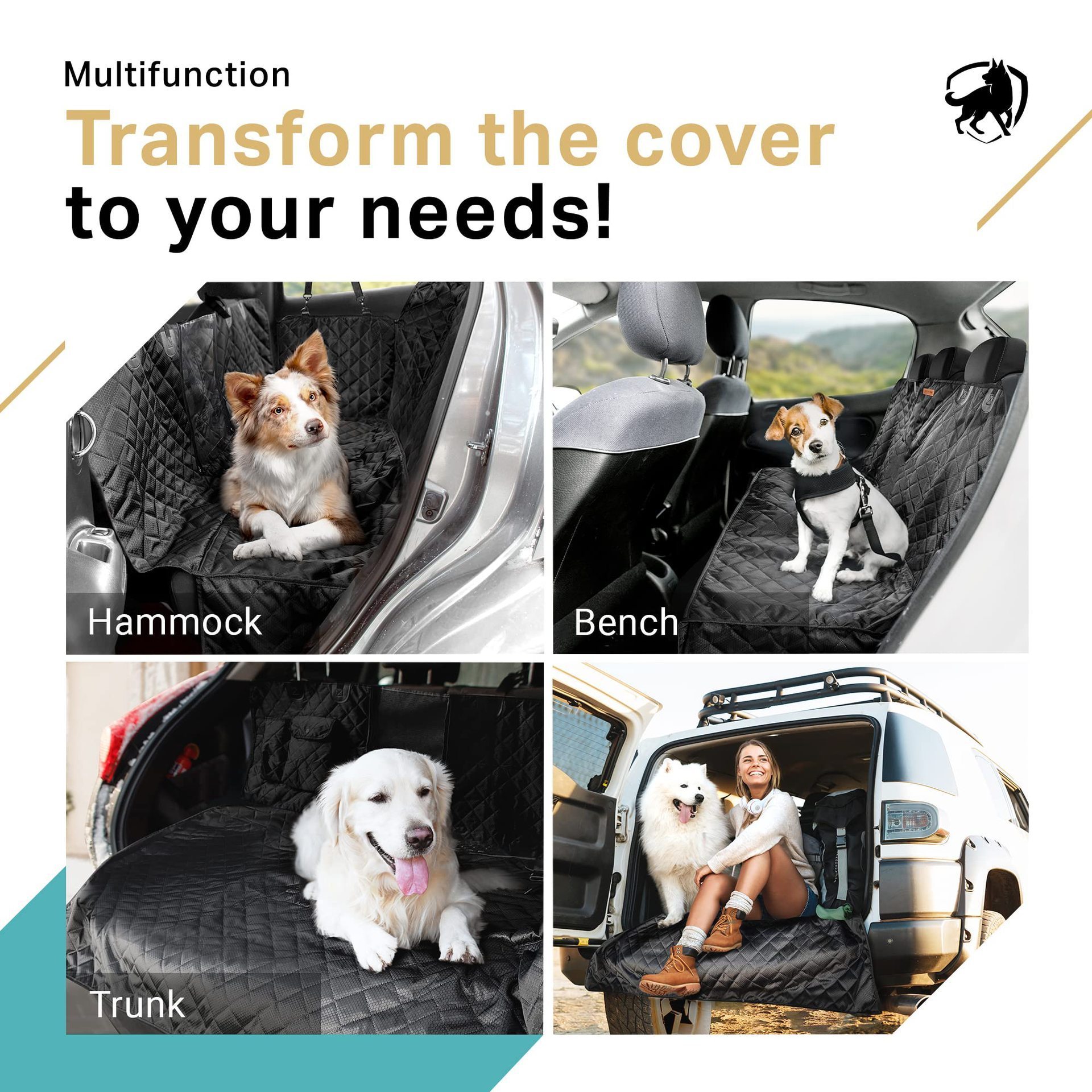 100% Waterproof Anti Scratch Pet Travel Hammock Dog Car Seat Cover Pet Booster Car Seat For Small Dogs