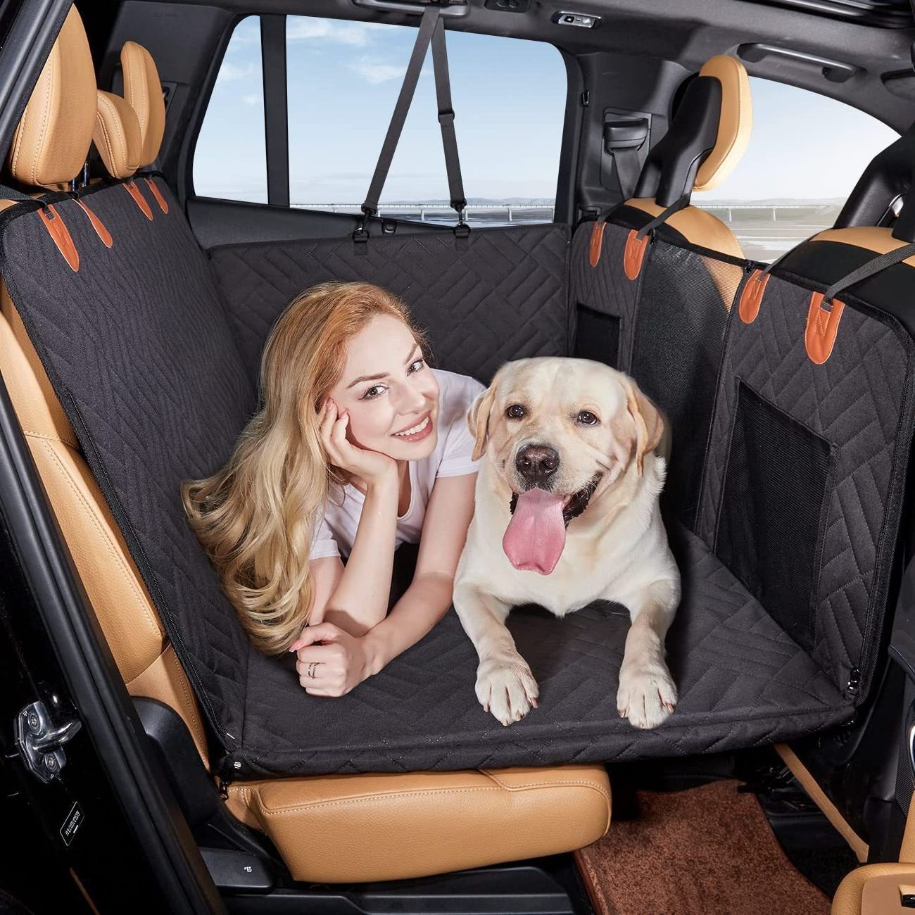 Foldable Back Seat Extender Dog Hammock Car Travel Pet Car Seat Non-Slip Waterproof Dog Car Seat Bed