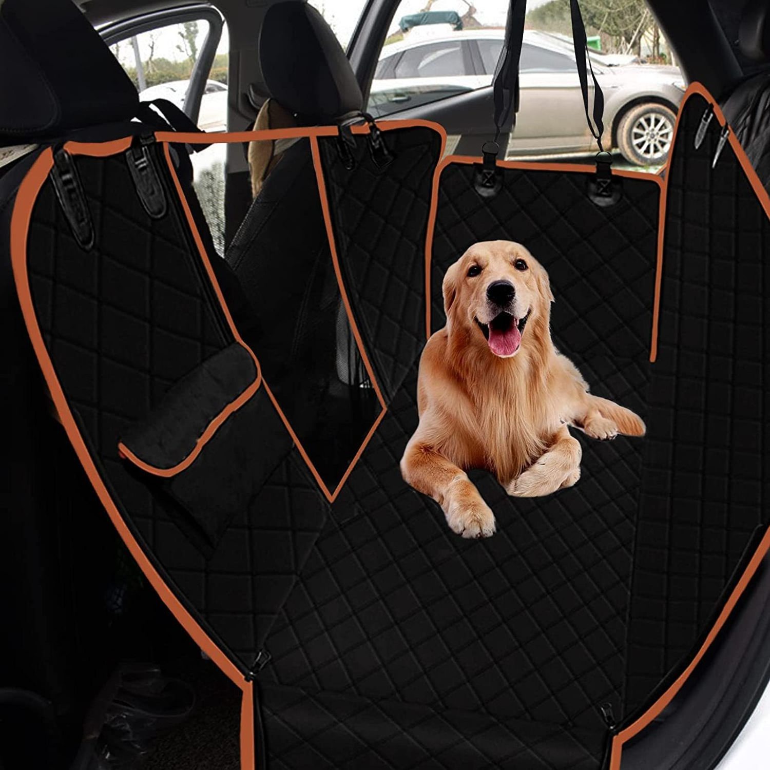 100% Waterproof Ecofriendly Pet Travel Hammock  Dog Car Back Seat Cover For Large Dogs