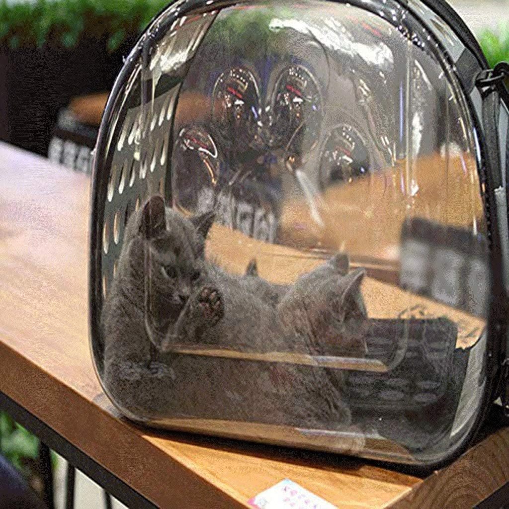 Crossbody Pet Bag Breathable Portable Pet Bag Cat Backpack Folding Clear Cat Bag