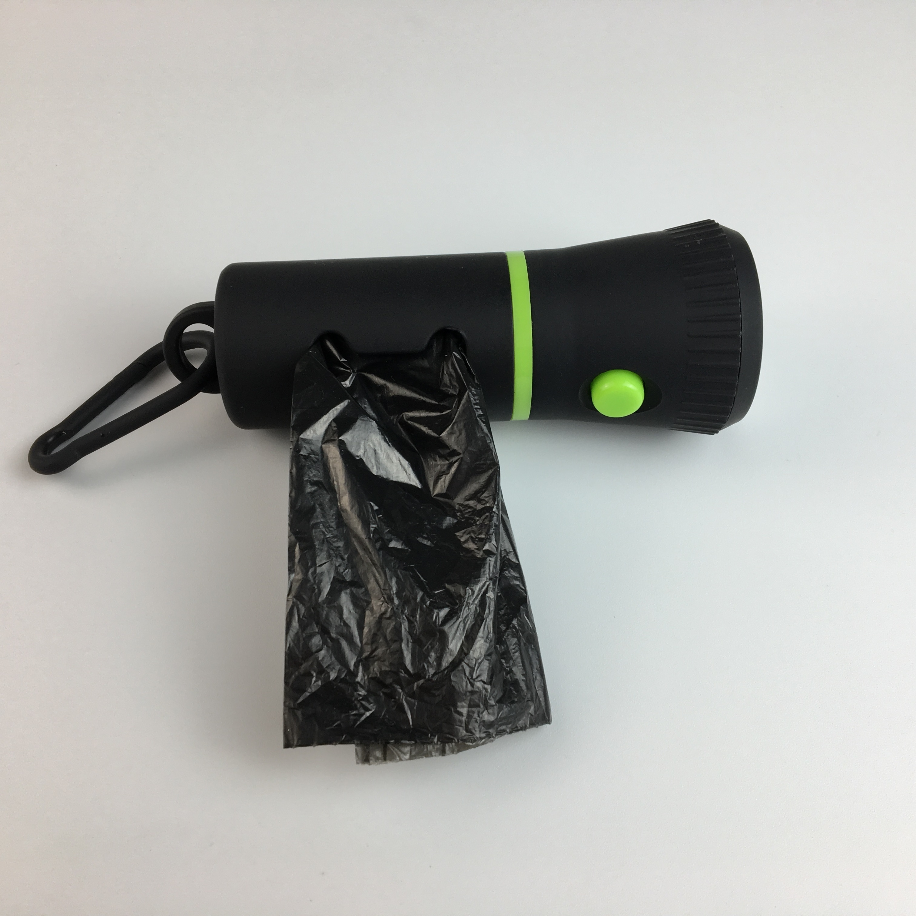 Custom Flashlight LED Garbage Waste Dog Poop Bags With Dispenser And Leash Clip