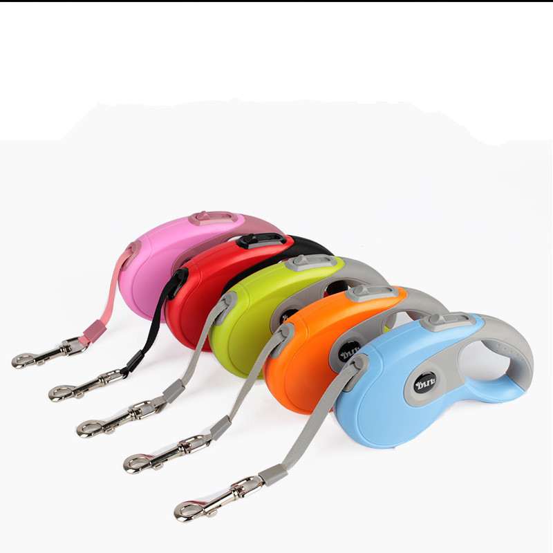 Nylon Plastic 3 Meters Quick Retractable Pet Dog Leash Custom New Fashion Heavy Duty Auto Pet Retractable Dog Leash