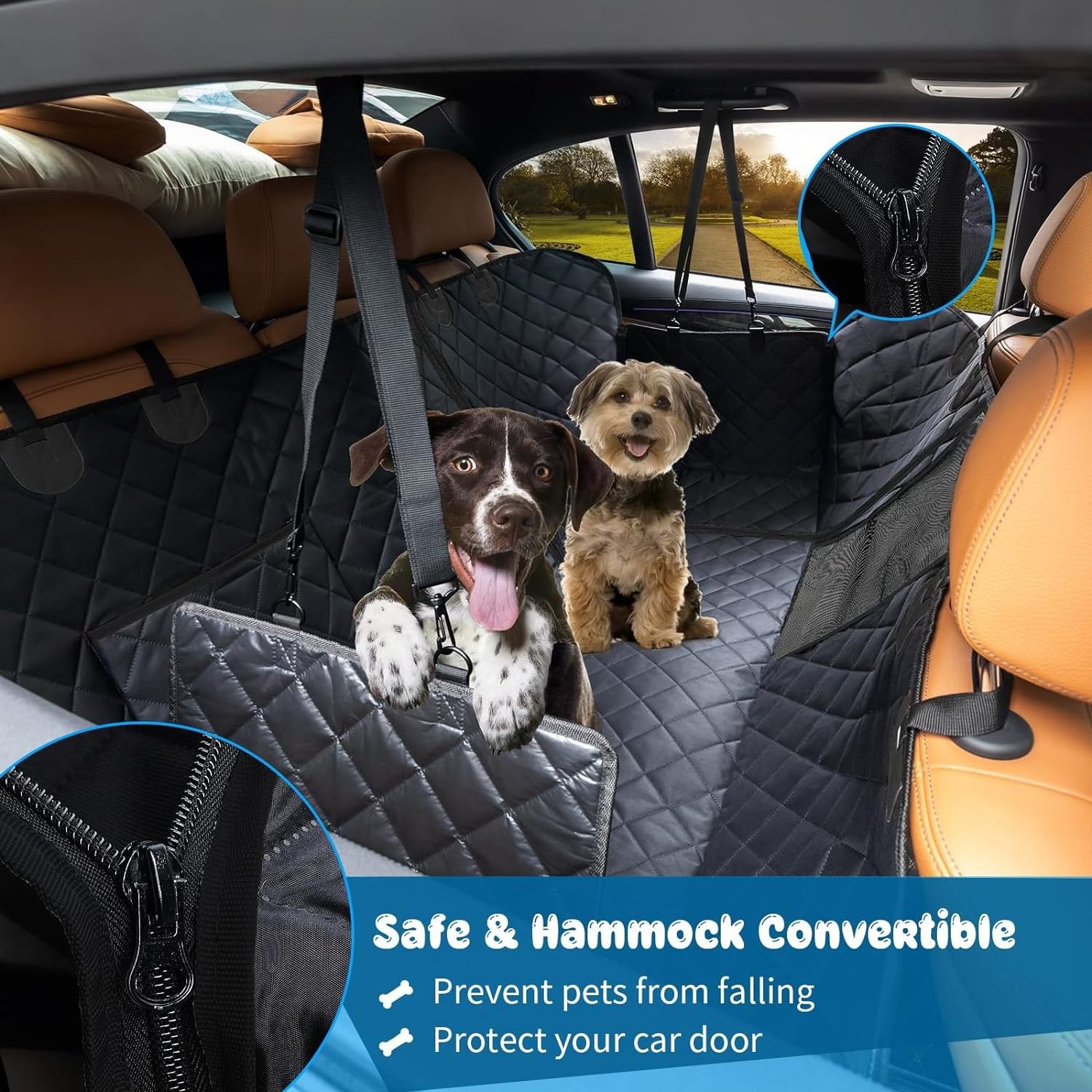 Factory direct supply pet car cover back seat protector scratch resistant, durable and protect Dog Car Seat Cover