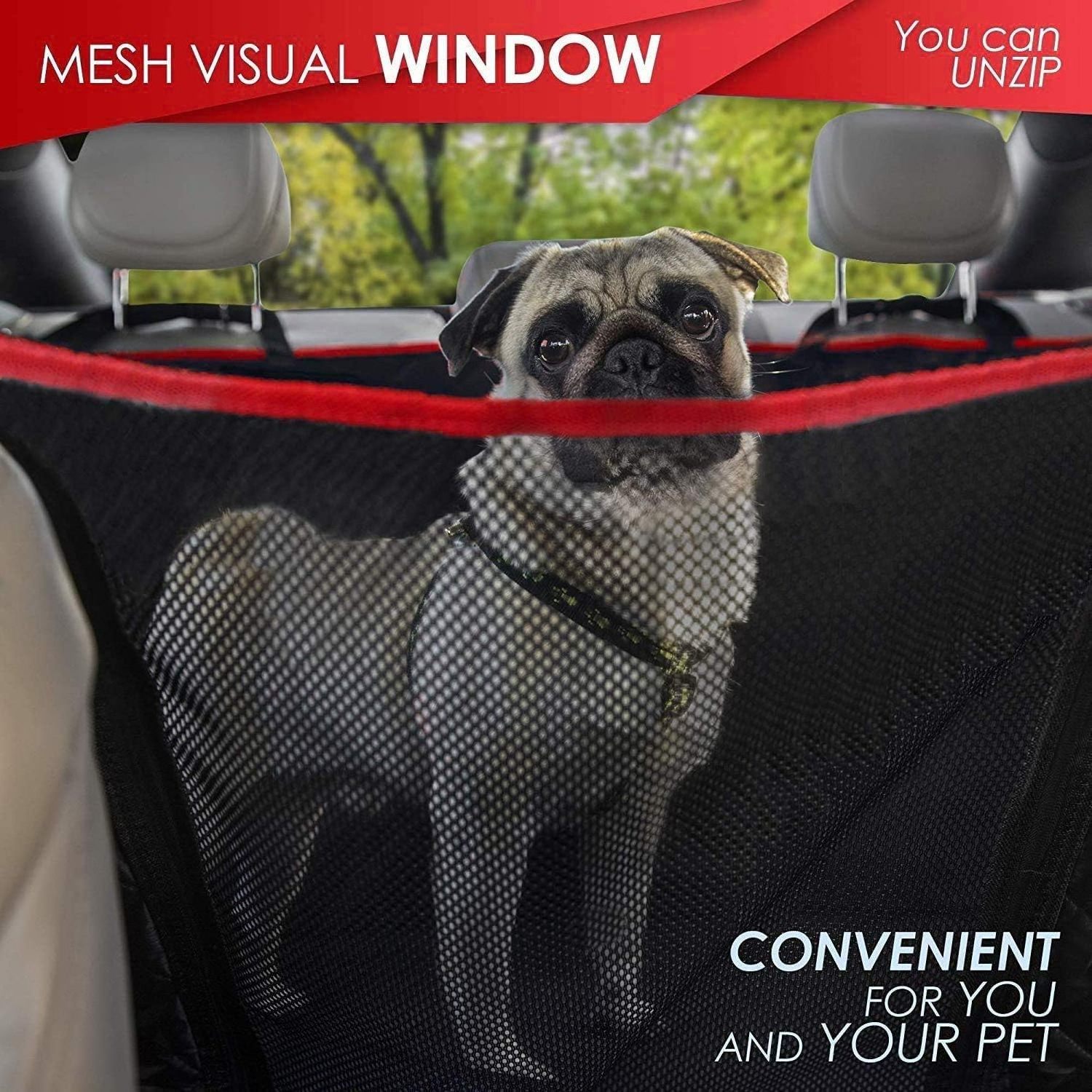 100% Waterproof Pet Travel Oxford Fabric Dogs Cats Non-Slip Active Red Pets Dog Car Seat Cover For Back Seat