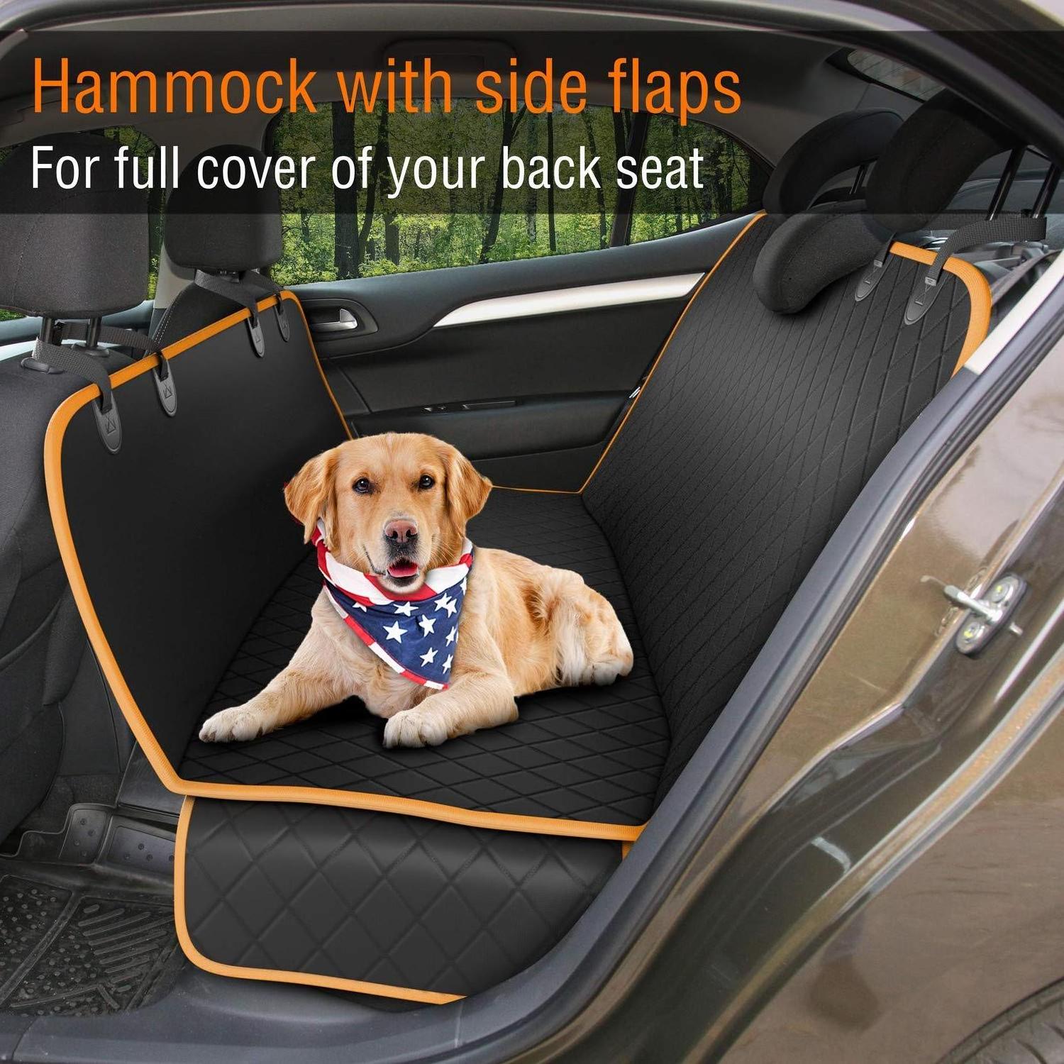 Dog Back Seat Car Cover Protector Waterproof Scratchproof Nonslip Hammock Console Dog Car Seat