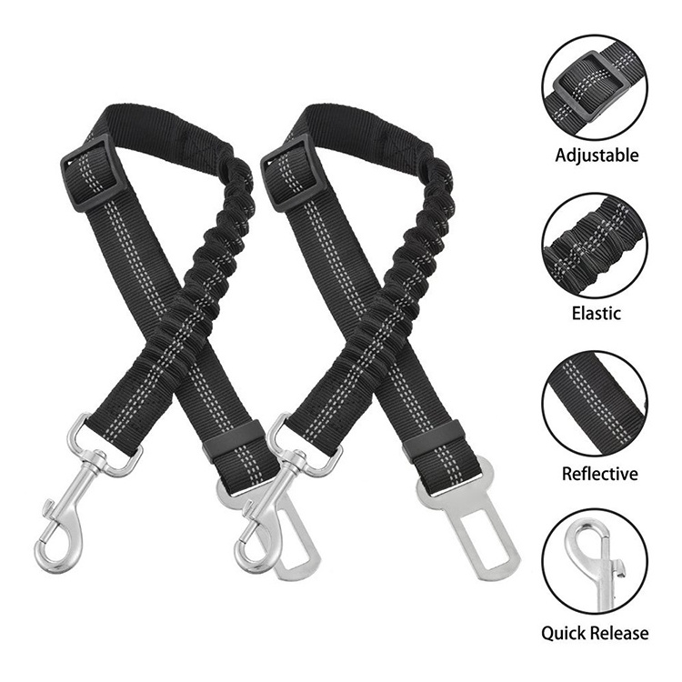 Nylon Safety Car Seat Belt For Dogs Adjustable Pet Cat Vehicle Leash Strap Reflective dog car seat belt seatbelt