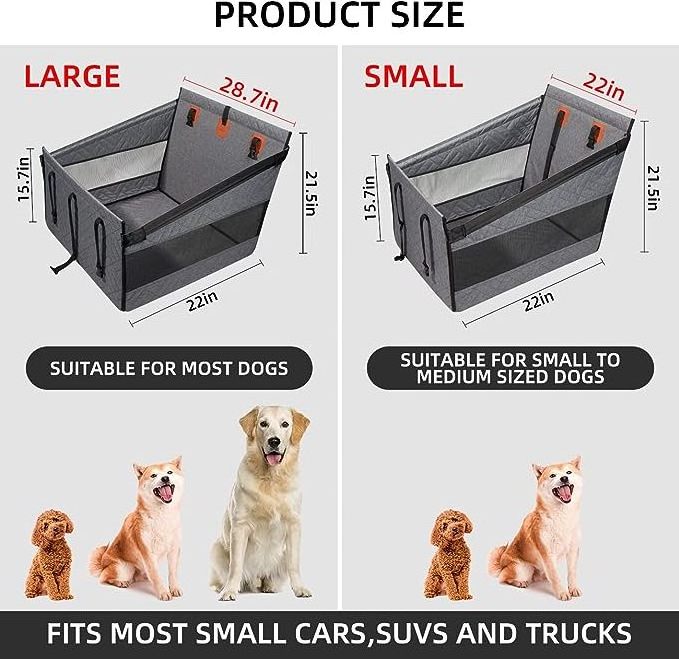 100% Waterproof Extender Dogs Car Back Seat Dog Bed Pet Car Seat SUV Center Console Dog Car Seat