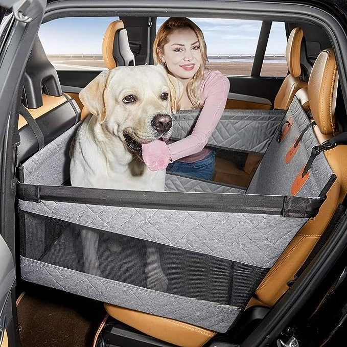 100% Waterproof Extender Dogs Car Back Seat Dog Bed Pet Car Seat SUV Center Console Dog Car Seat