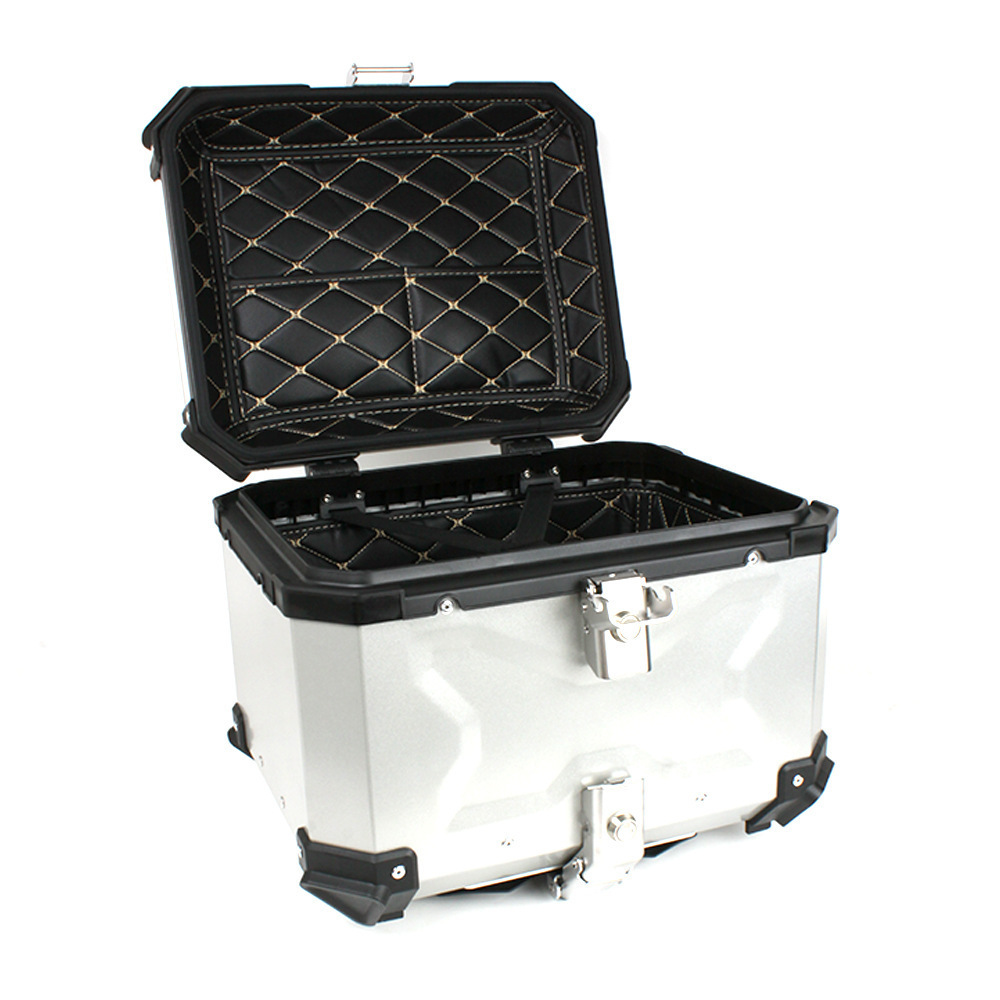 Hot Sale 36L 45L 55L 65L Top Box For Motorcycle Acceptable Aluminum Alloy Motorcycle Delivery Tail Tox Waterproof Top Case