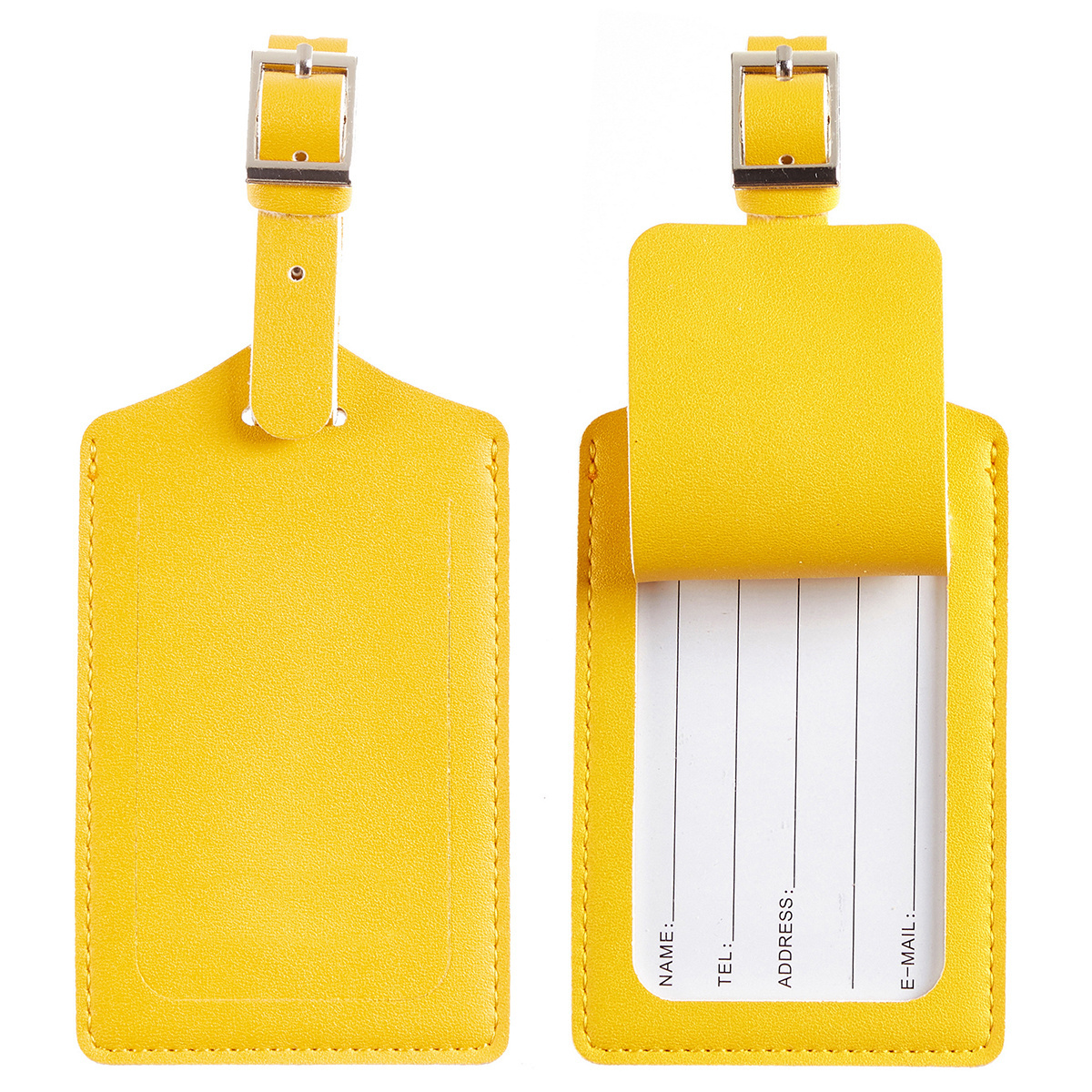 PU Leather Luggage Tag Custom Logo Travel Waterproof Suitcase Tag Bag Tag