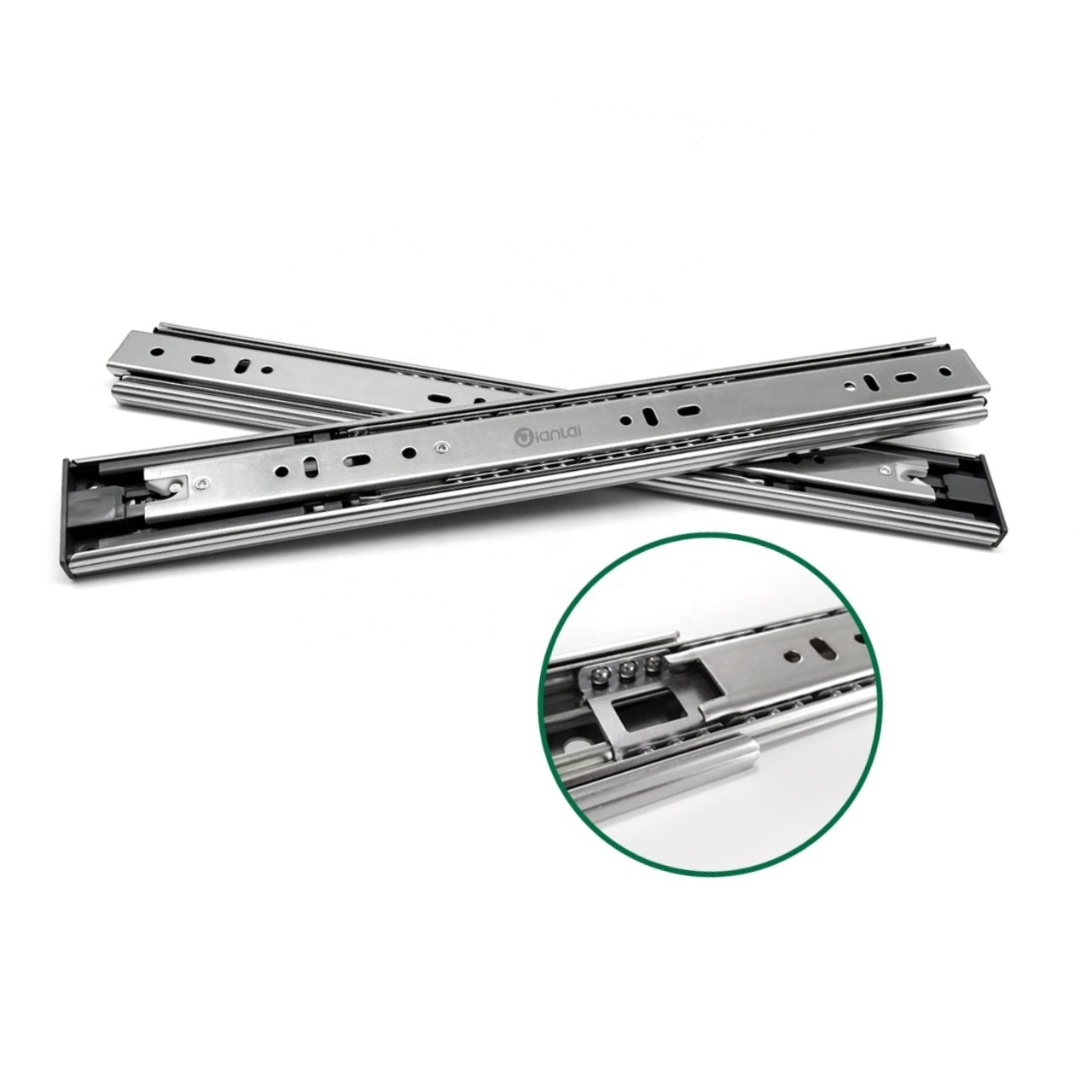 450mm long SS201 good quality drawer slide for tool box us general for 56x16cm