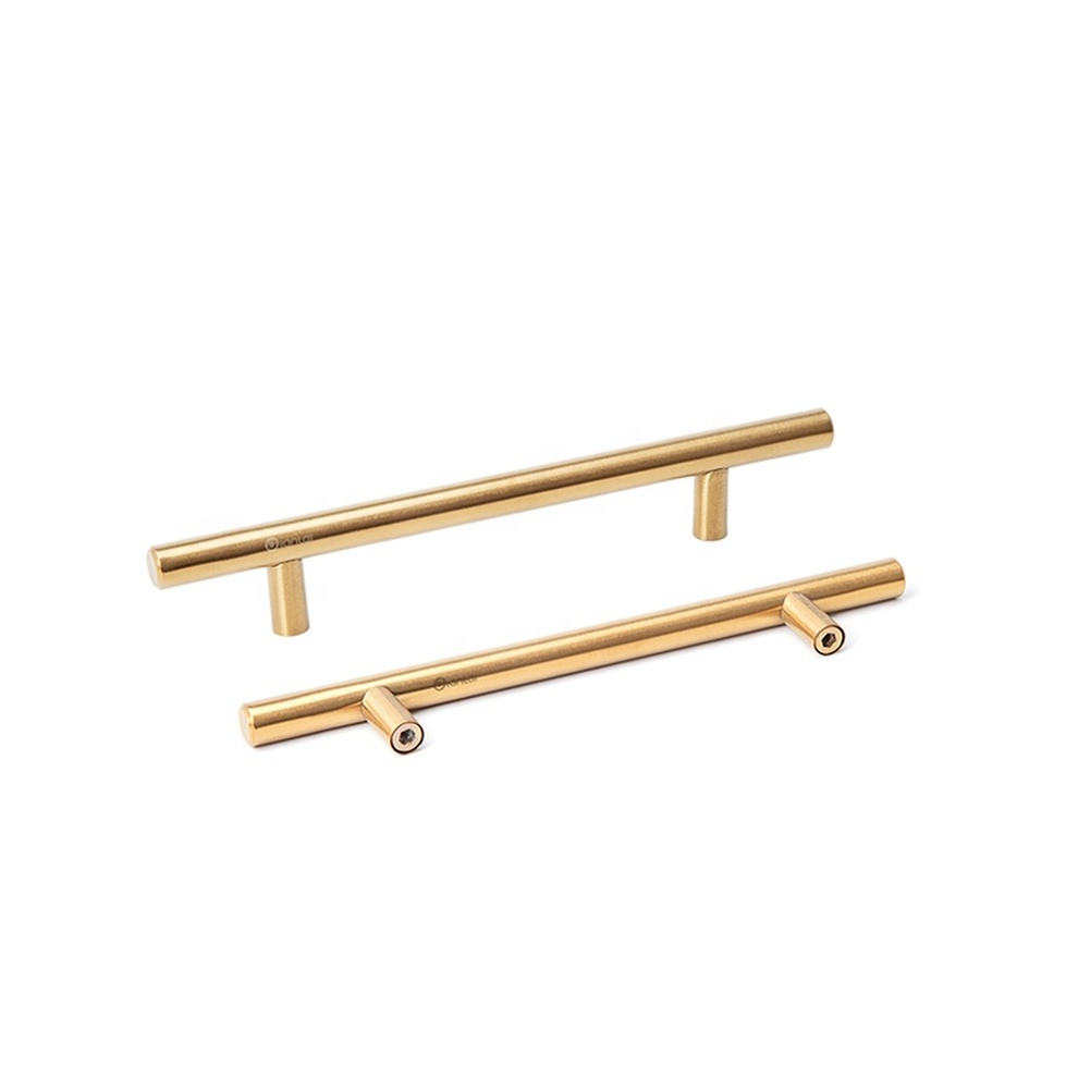 Factory Supply Stainless Steel 5 Inch Gold Finish Handle Pull Furniture Kitchen Cabinet Drawer Door Handle