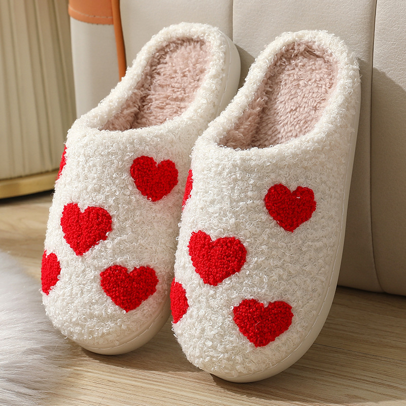 NEW 2023 styles Home Slippers hot sales women shoes cowboy flower eyes design happy face smile fur slippers plush slides