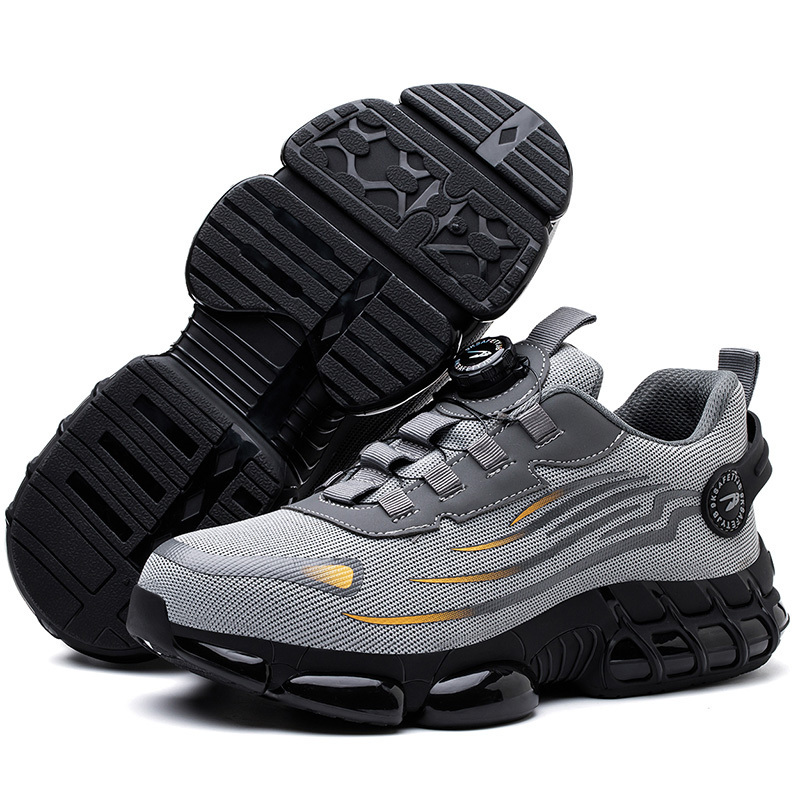 2024 Trainer Shoes Men Anti-smashing Extra Wide Sports Shoes Steel Toe Workshop Toe Protection Anti-collision Shoes