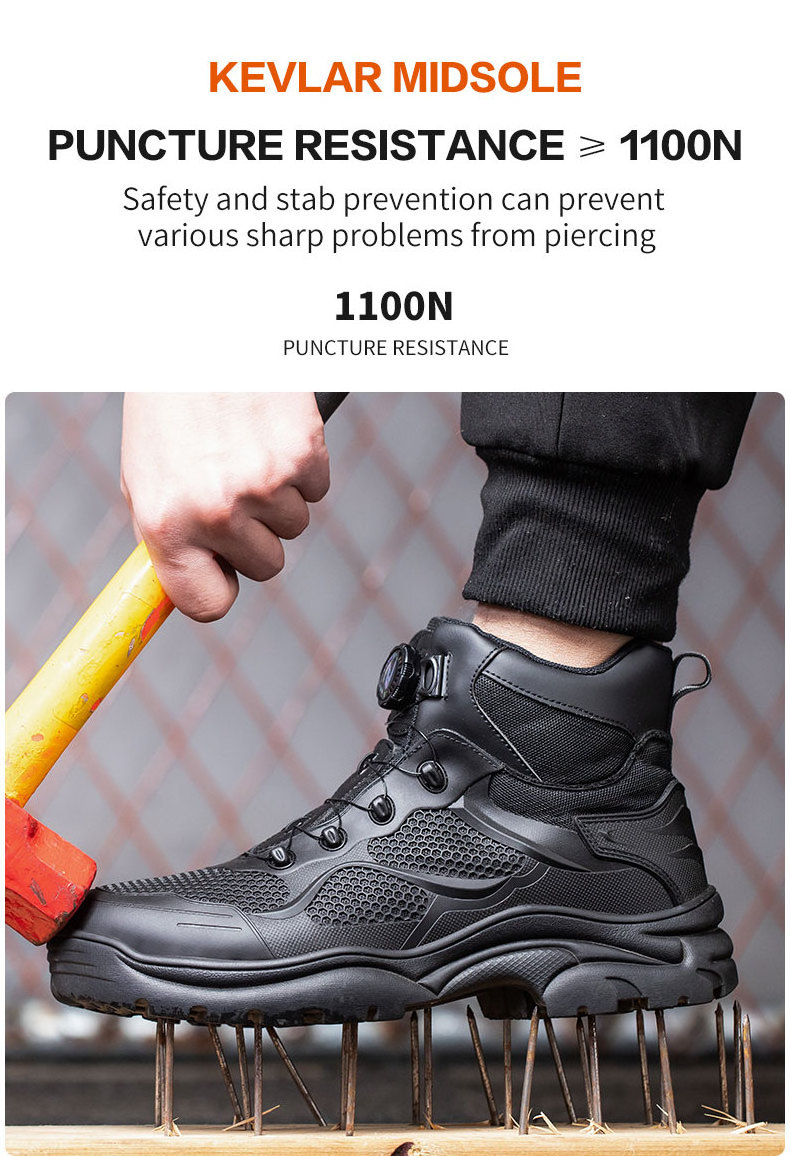 New style anti-smash steel toe safety shoes puncture proof footwear men boots breathable lightweight unisex safety boots