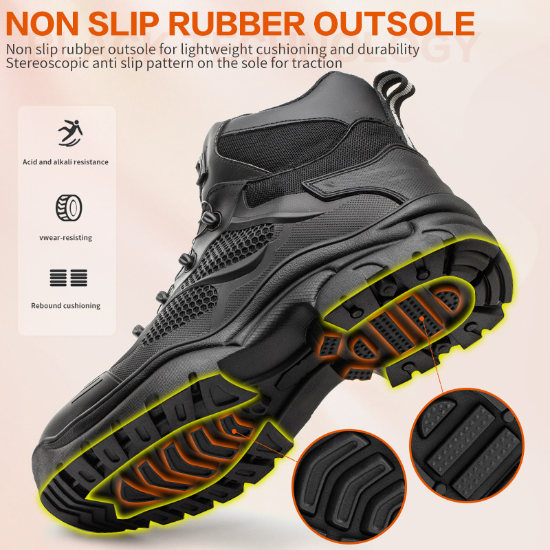 New style anti-smash steel toe safety shoes puncture proof footwear men boots breathable lightweight unisex safety boots