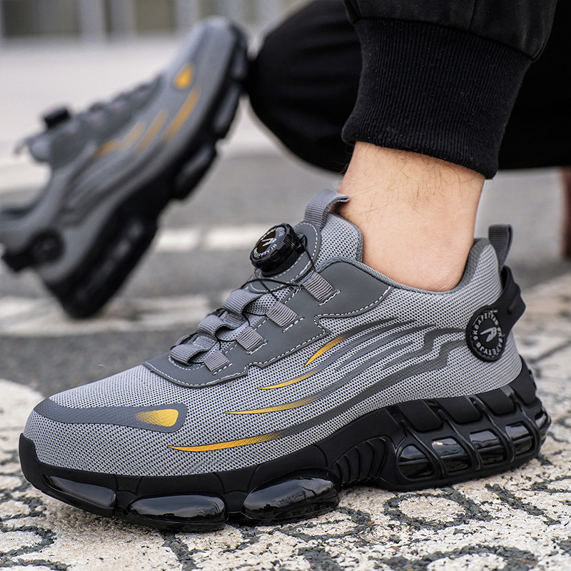 2024 Trainer Shoes Men Anti-smashing Extra Wide Sports Shoes Steel Toe Workshop Toe Protection Anti-collision Shoes