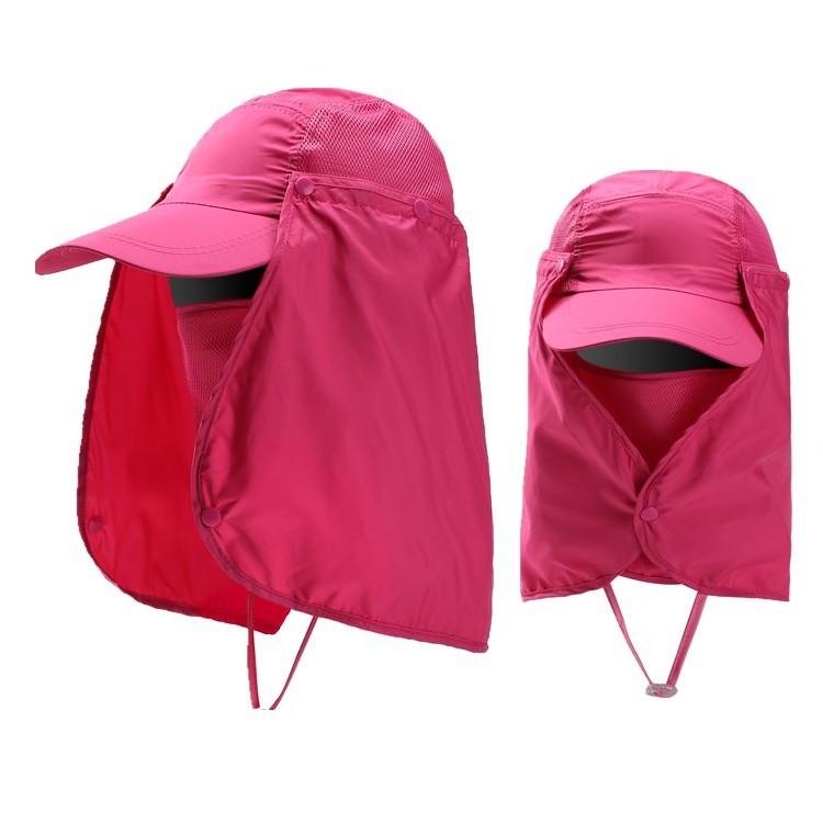 Women's Camping Hat Riding Farming Fishing Cap Man Anti-uv Boonie Safari Hats Sun Hat Light Detachable Flap Folding Waterproof