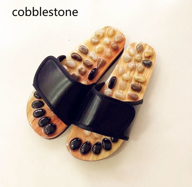 Design Therapy Massager Sandals Foot Acupoint Activating Reflexology Feet Care Slippers Stone Relief Shoes HOT Acupuncture Jade