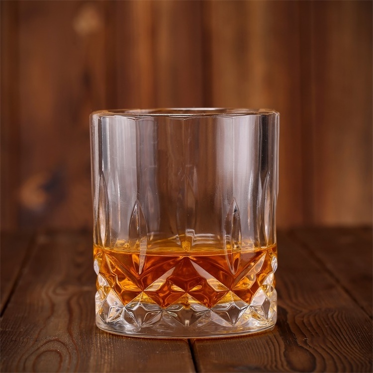 Diamond Crystal Clear 11 oz Rock whiskey Drinking Glass Cup