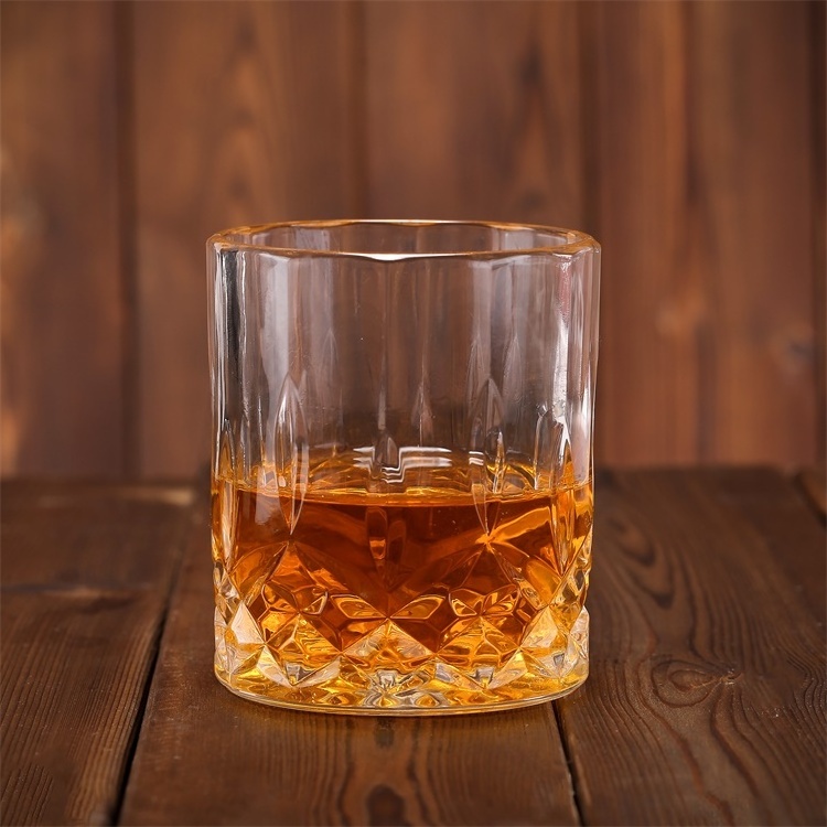 Diamond Crystal Clear 11 oz Rock whiskey Drinking Glass Cup