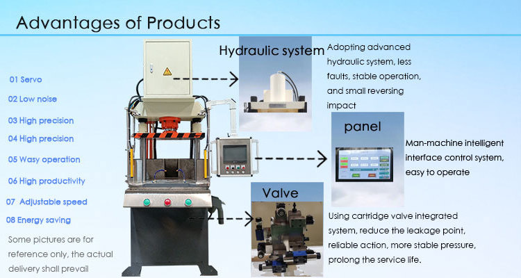 Selling 80 tons of four-column single-action stamping machine CNC hydraulic press single-press mold forming hydraulic press