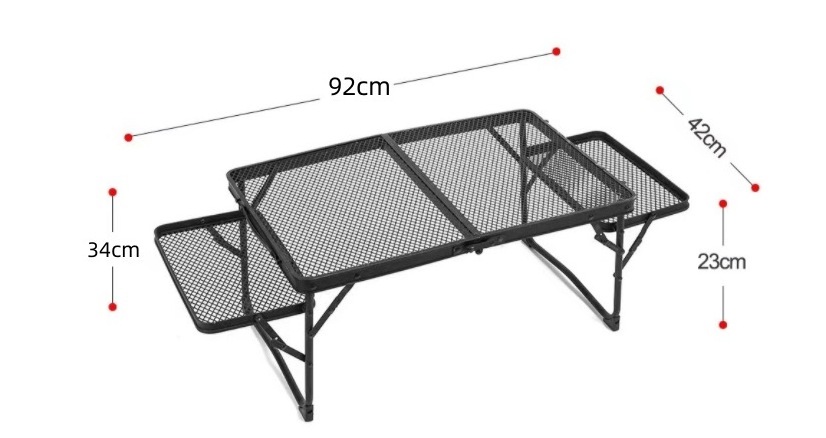 Outdoor folding table camping shelf camping portable picnic table campfire dining table and chairs