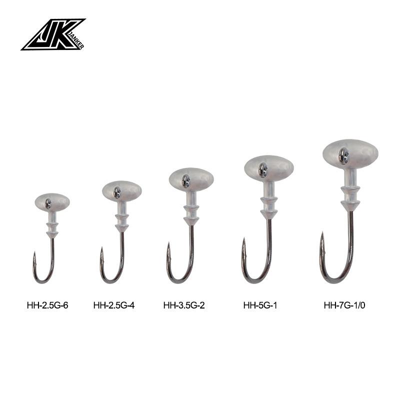 wholesale jig heads JK HH Series Jig Head Hook tungsten jig head with Soft Lure Ocean Boat Fishing HOOKS