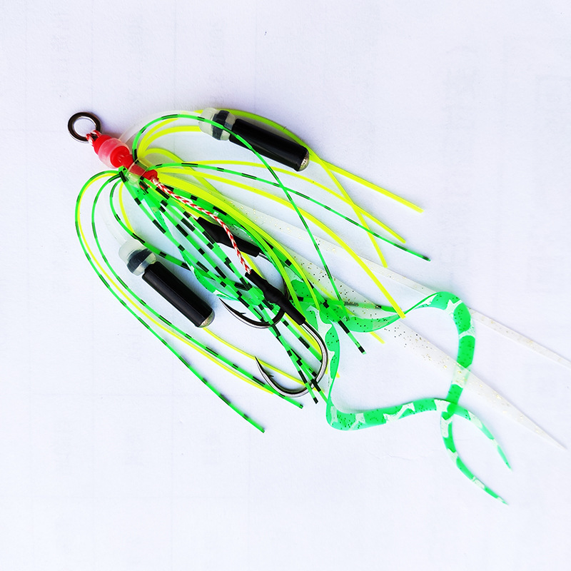 Wholesale Multiple Color Silicone Spinnerbait Buzzbait Rubber Jig Lures Glow Material Silicone Squid Skirts