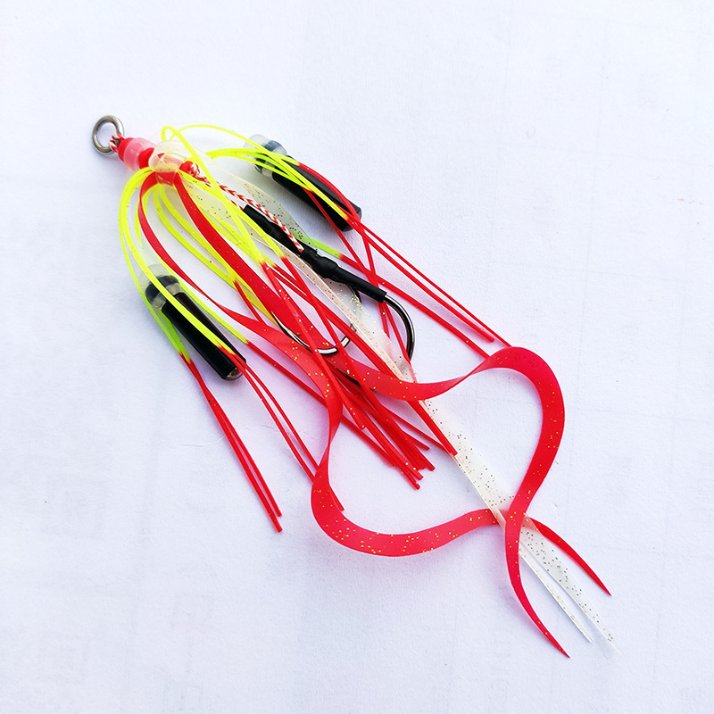 Wholesale Multiple Color Silicone Spinnerbait Buzzbait Rubber Jig Lures Glow Material Silicone Squid Skirts